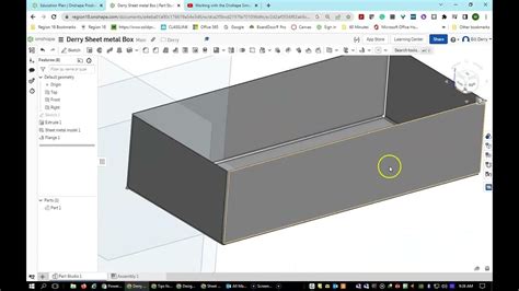 onshape sheet metal box|sheet metal bending drawing.